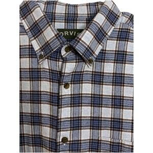 Orvis Luxury Flannel Classic Fit Men's Long Sleeve Button Down - XL  NWOT